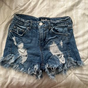 Indigo Rein Distressed Jean Shorts